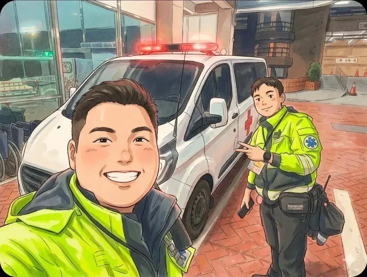 救護車進駐待命